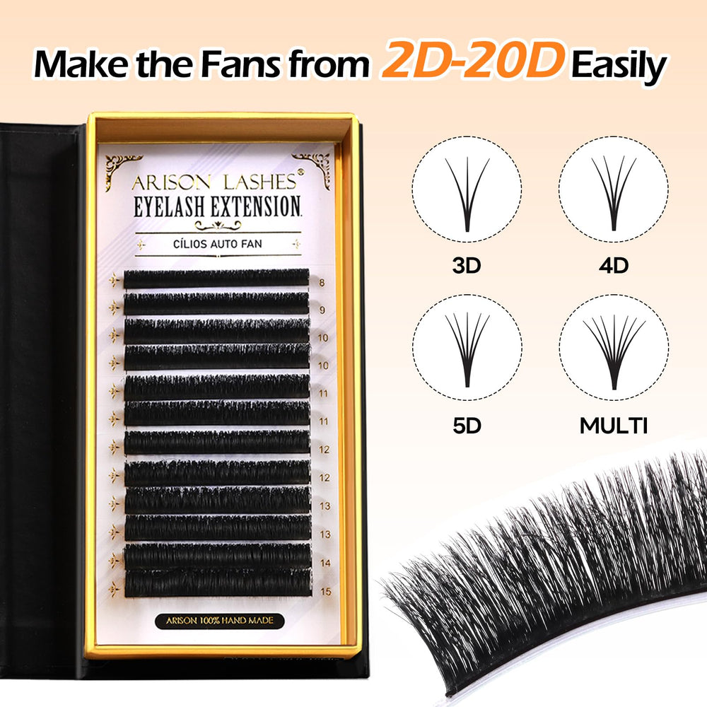 ARISON LASHES Blooming technique demo image for 3D fan creation