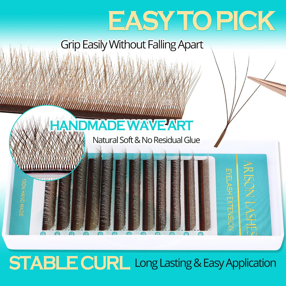 ARISON LASHES PBT silk material highlights cruelty-free, soft extensions