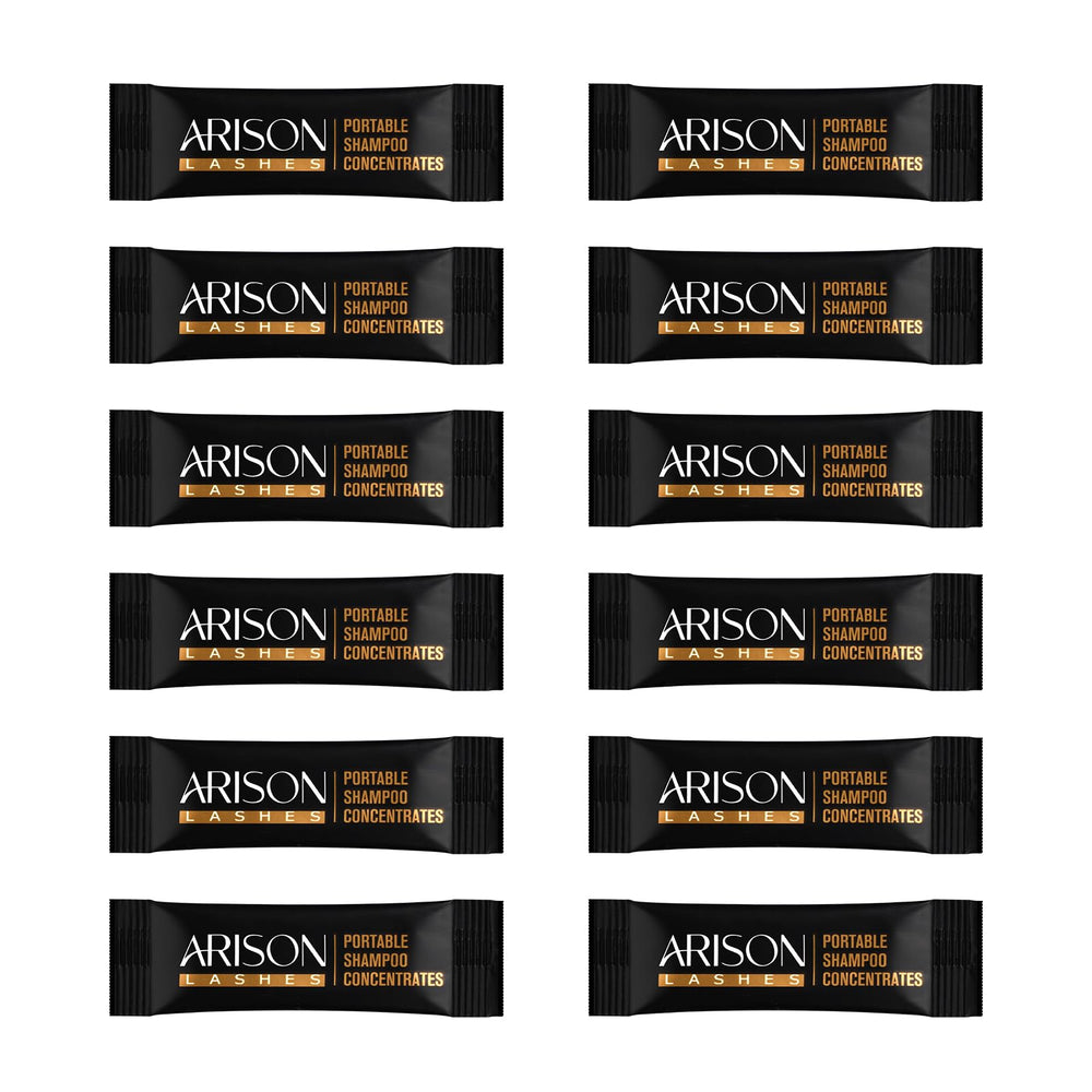 ARISON LASHES Shampoo Concentrate bottle closeup with gentle plant based formula for lash extensions
