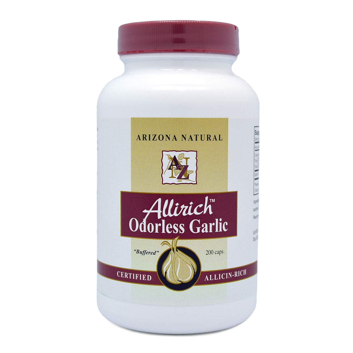 Arizona Natural Allirich Odorless Garlic Soft-Gels bottle