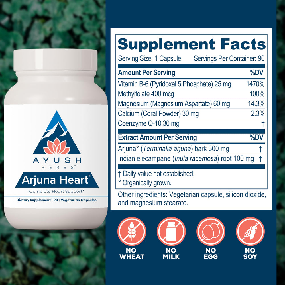 Arjuna Heart bottle on white background