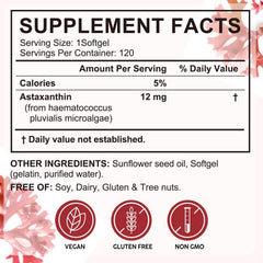 Astaxanthin softgel capsules close-up