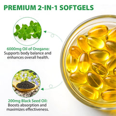 Natural, Non-GMO, Gluten-Free oregano oil capsules