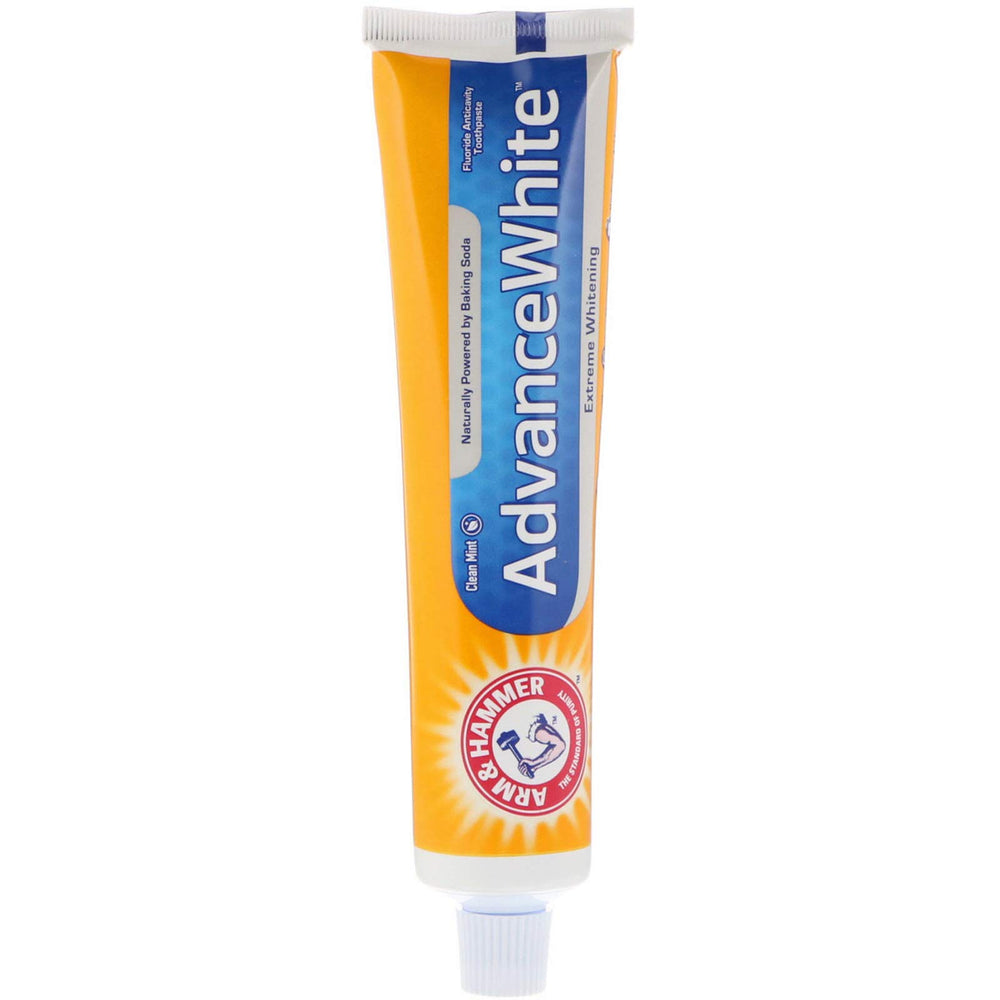 Arm & Hammer Advance toothpaste 6 oz front view with white tube