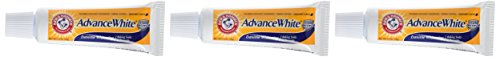 Ingredients label for Arm & Hammer Advance White toothpaste