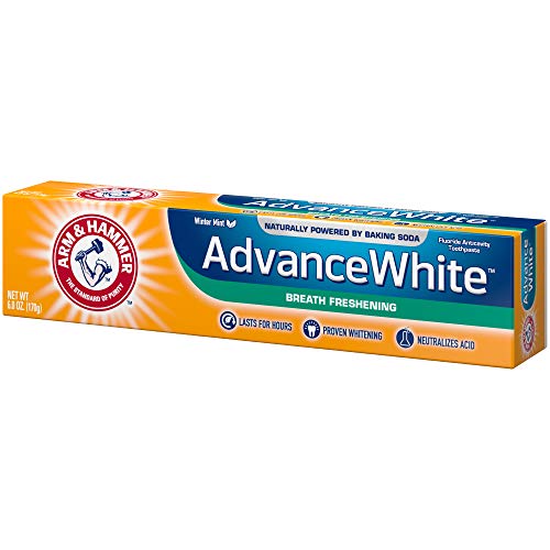 Icy packaging for Arm & Hammer baking soda toothpaste.