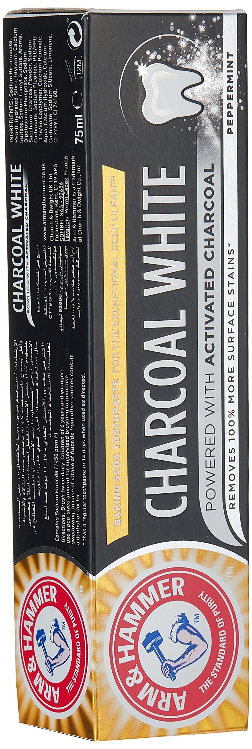Activated charcoal powder texture for whitening