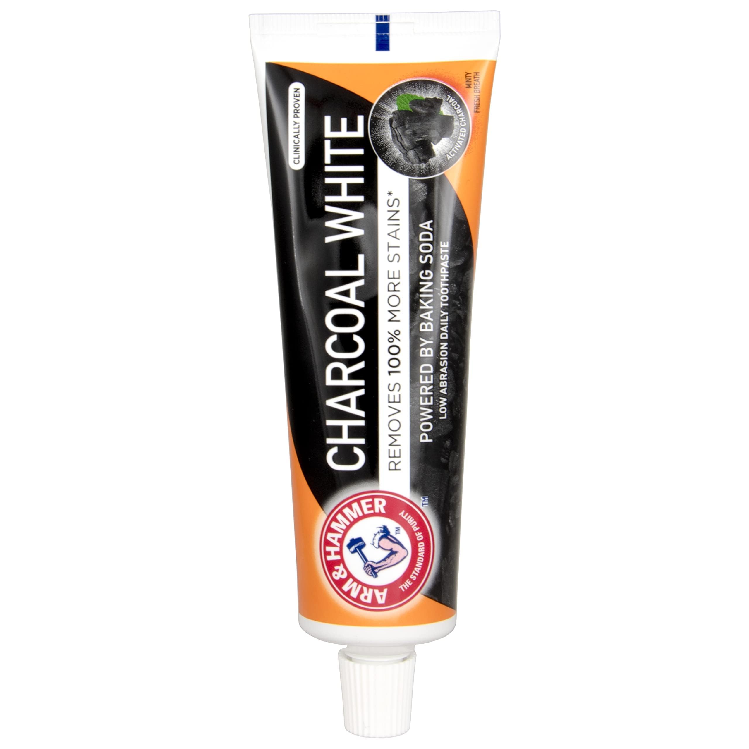 75ml Arm & Hammer Charcoal White toothpaste tube