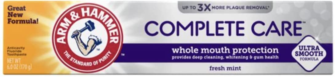 Arm & Hammer Complete Care Stain Defense toothpaste tube, 6 oz