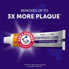 Front view of Arm & Hammer Complete Care 6 oz toothpaste pack