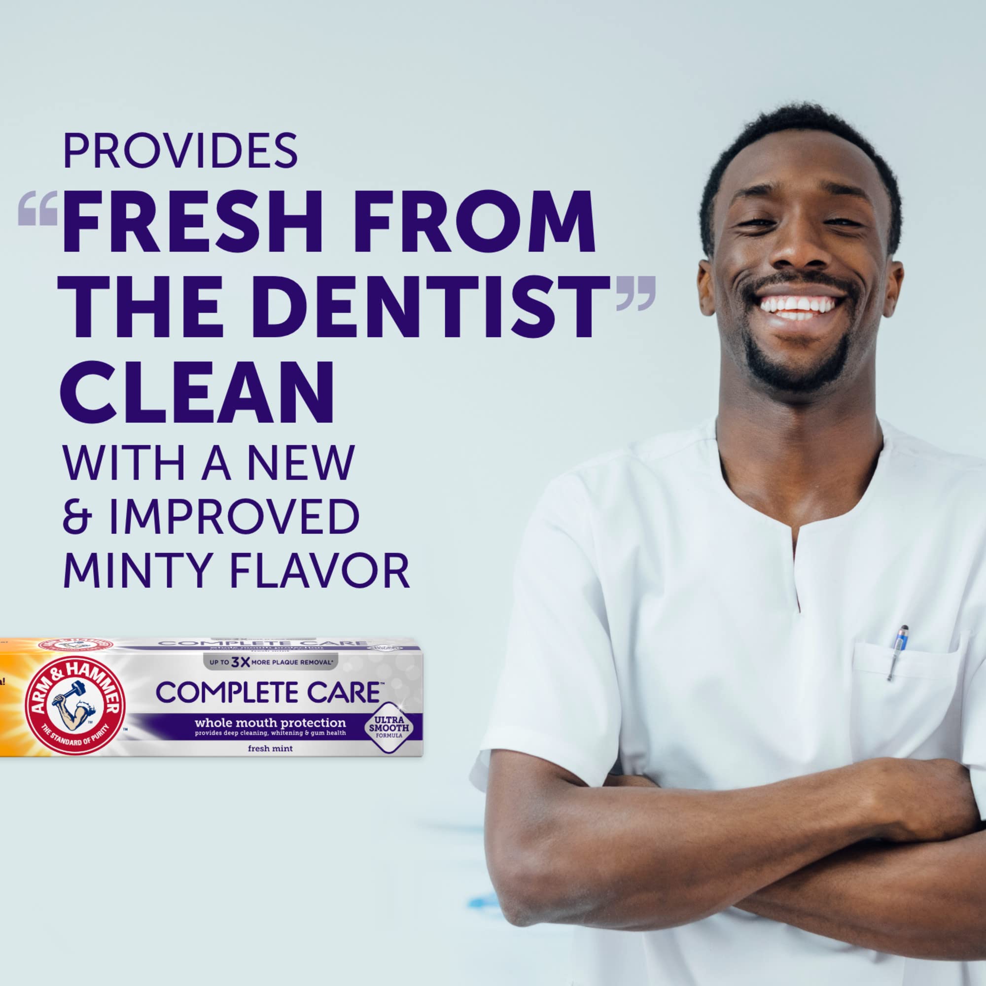 Gum health protection and tartar prevention features on label