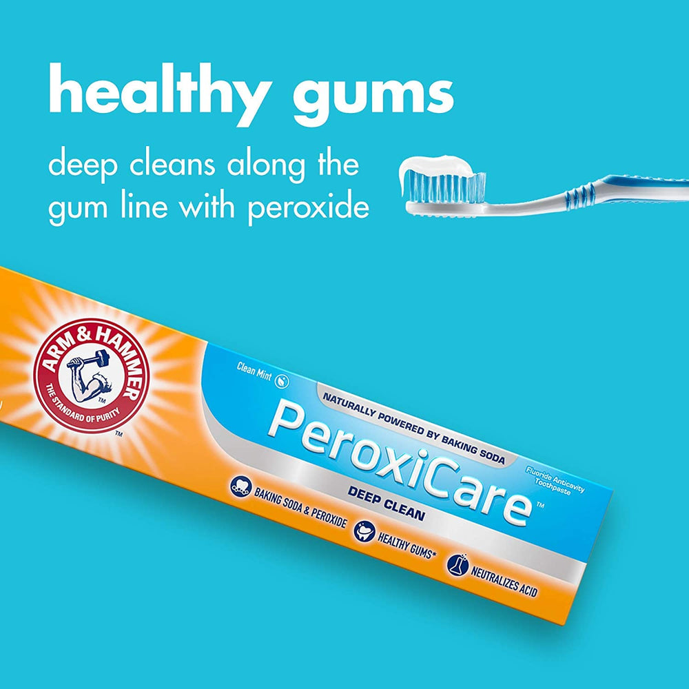 Peroxide whitening action noted on packaging