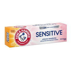 Arm & Hammer Sensitive Toothpaste Mint flavor 3-pack - side view