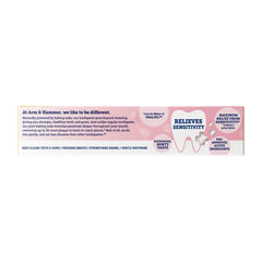 Three tubes of Arm & Hammer Sensitive Toothpaste Mint flavor arranged together