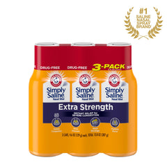 Arm & Hammer Simply Saline 3-pack front view shows convenient multi-pack solution.