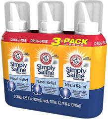 Arm & Hammer Simply Saline Mist nozzle demonstrates adaptable spray for easy use.