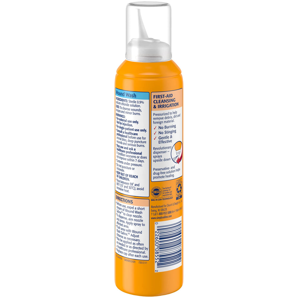 Arm & Hammer Simply Saline wound wash 3-pack packaging ready for family first-aid.