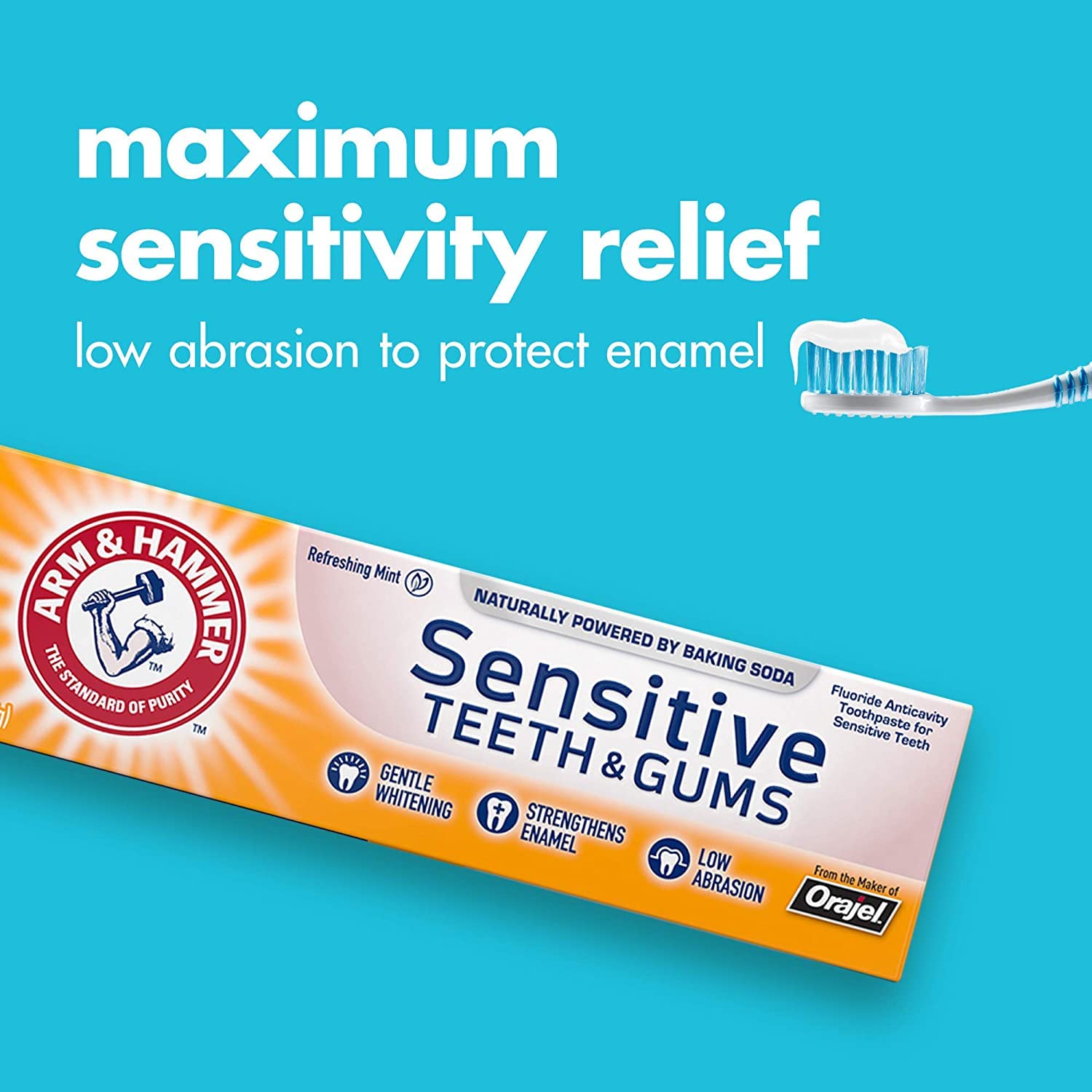 Toothpaste cleaning along gum line for deep clean