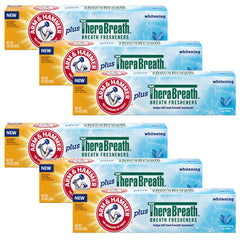 Arm & Hammer Whitening Toothpaste 6-pack Icy Mint tubes with Thera Fresheners