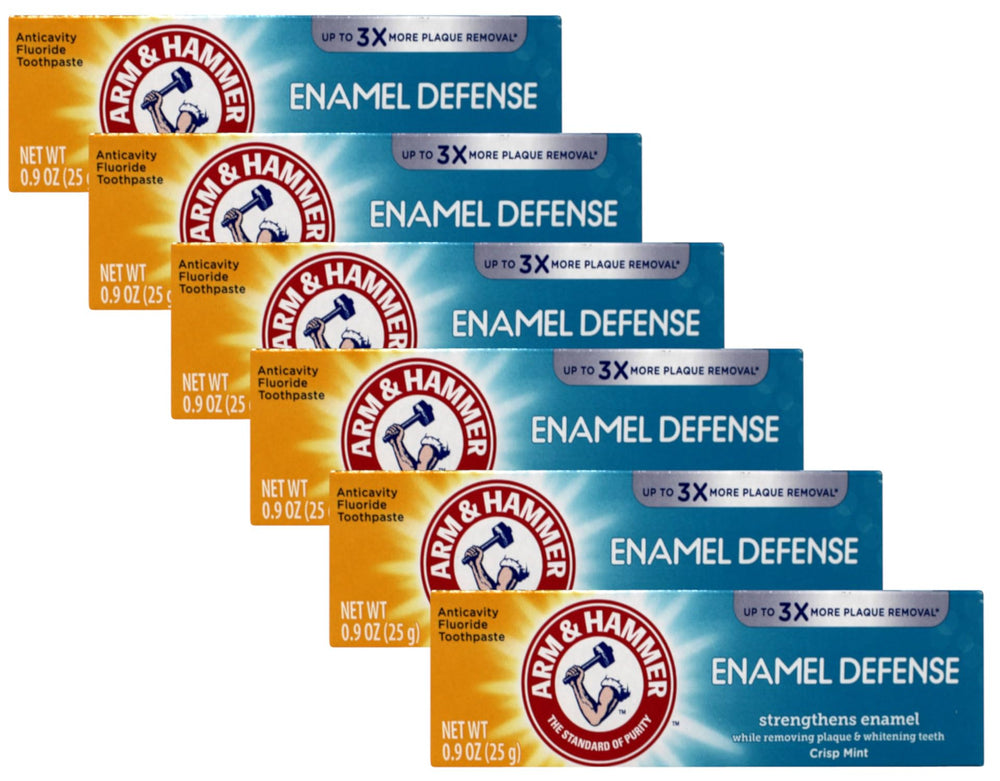 Six-pack carton of Arm & Hammer Truly Radiant Bright & Strong Whitening Toothpaste