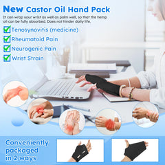 Arm and knee castor oil wrap packs