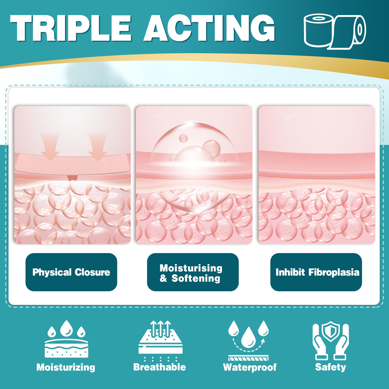 Arme silicone scar tape on skin demonstrates comfortable, snug wear for daily scar management.