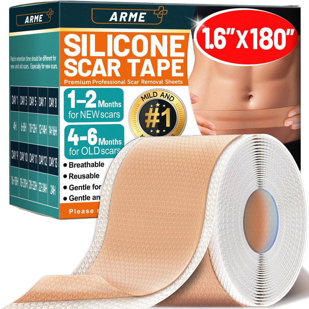 Arme silicone scar tape roll 1.6x180 inches for customizable scar coverage