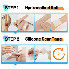 Arme silicone scar tape skin-tone coverage aids cosmetic scar smoothing