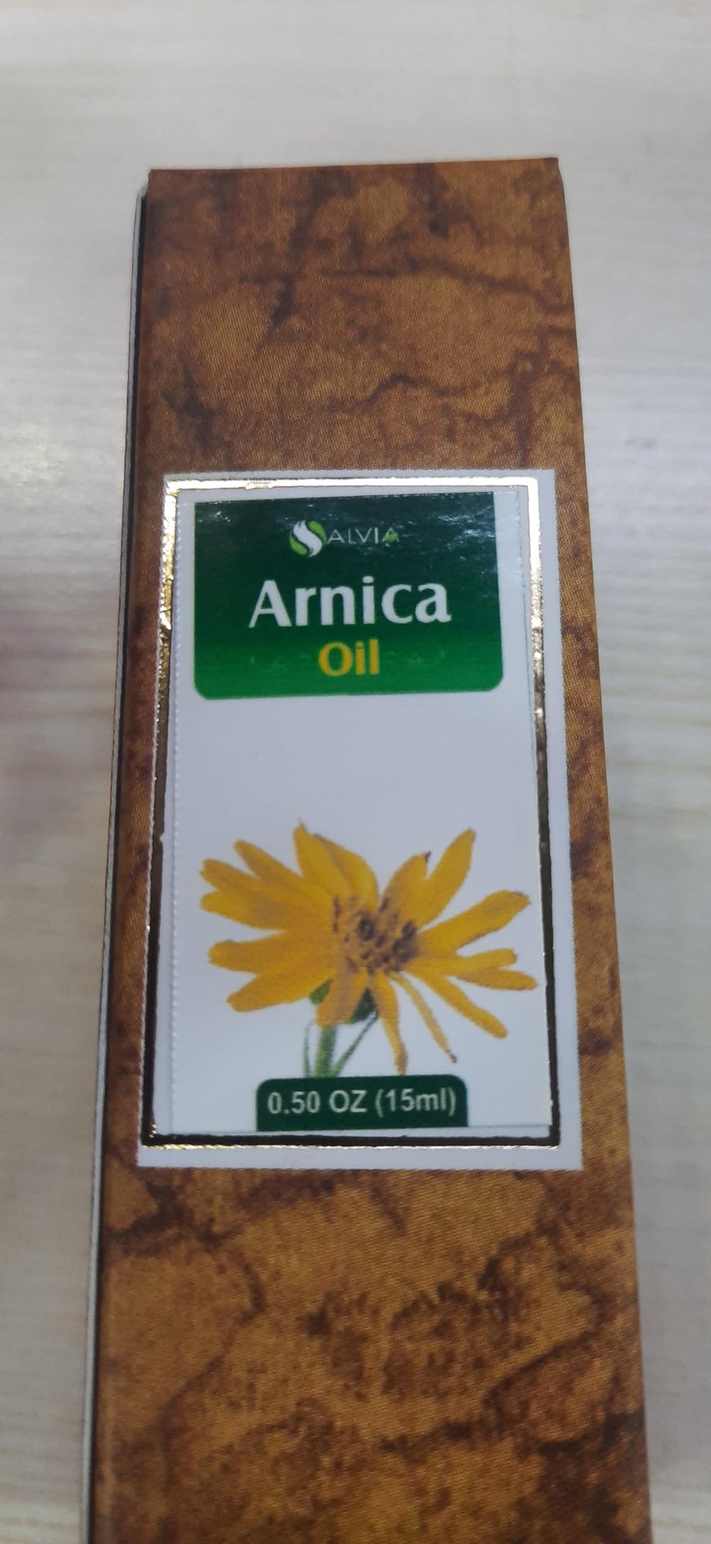 Salvia amber bottle Arnica Montana packaging