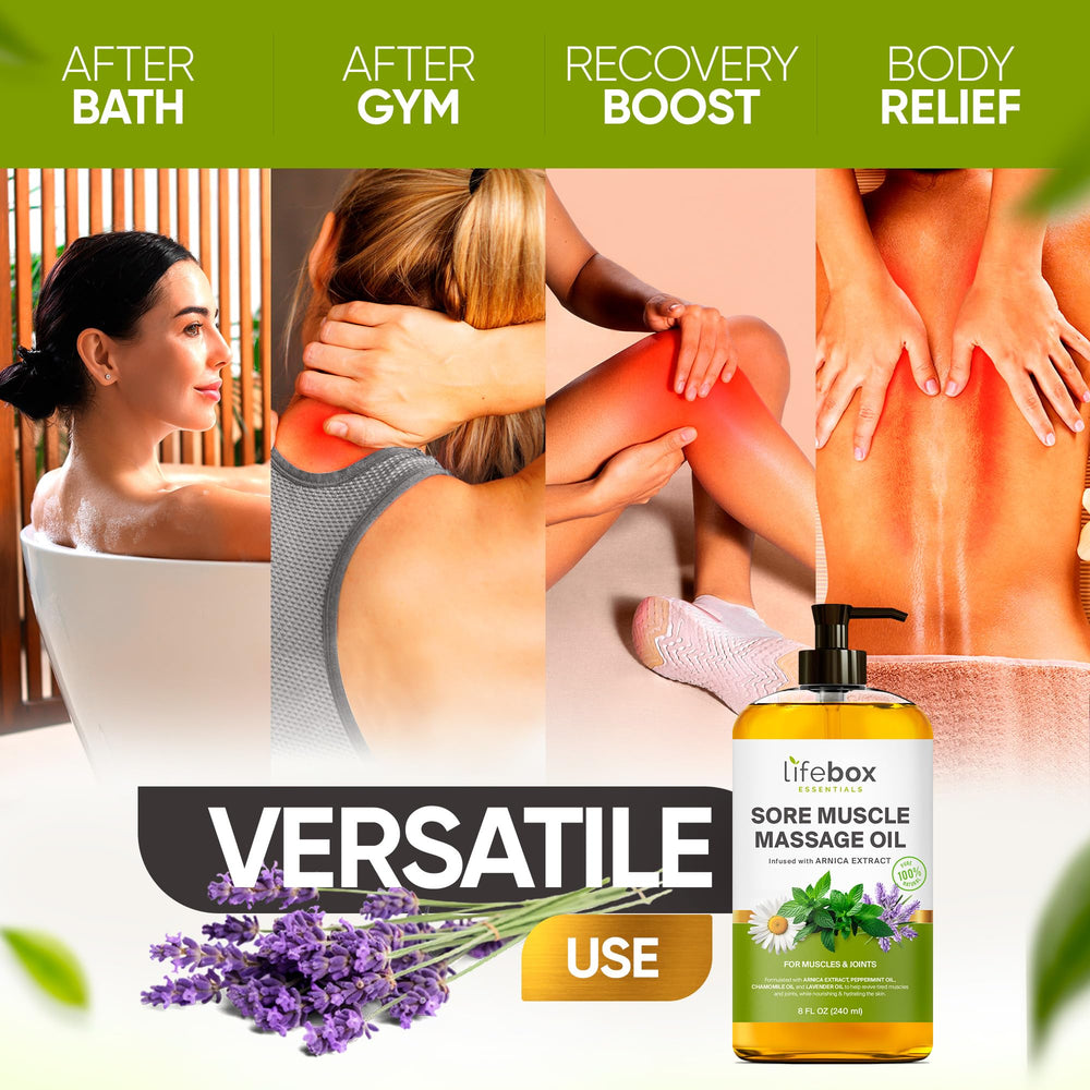 Relaxing spa-like setup with Arnica Massage Oil