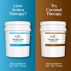 Professional-grade Arnica Therapy Massage Lotion packaging suitable for massage practices