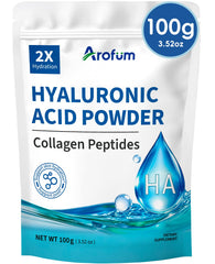 Arofum Hyaluronic Acid Powder with Collagen Peptides 100 g packaging