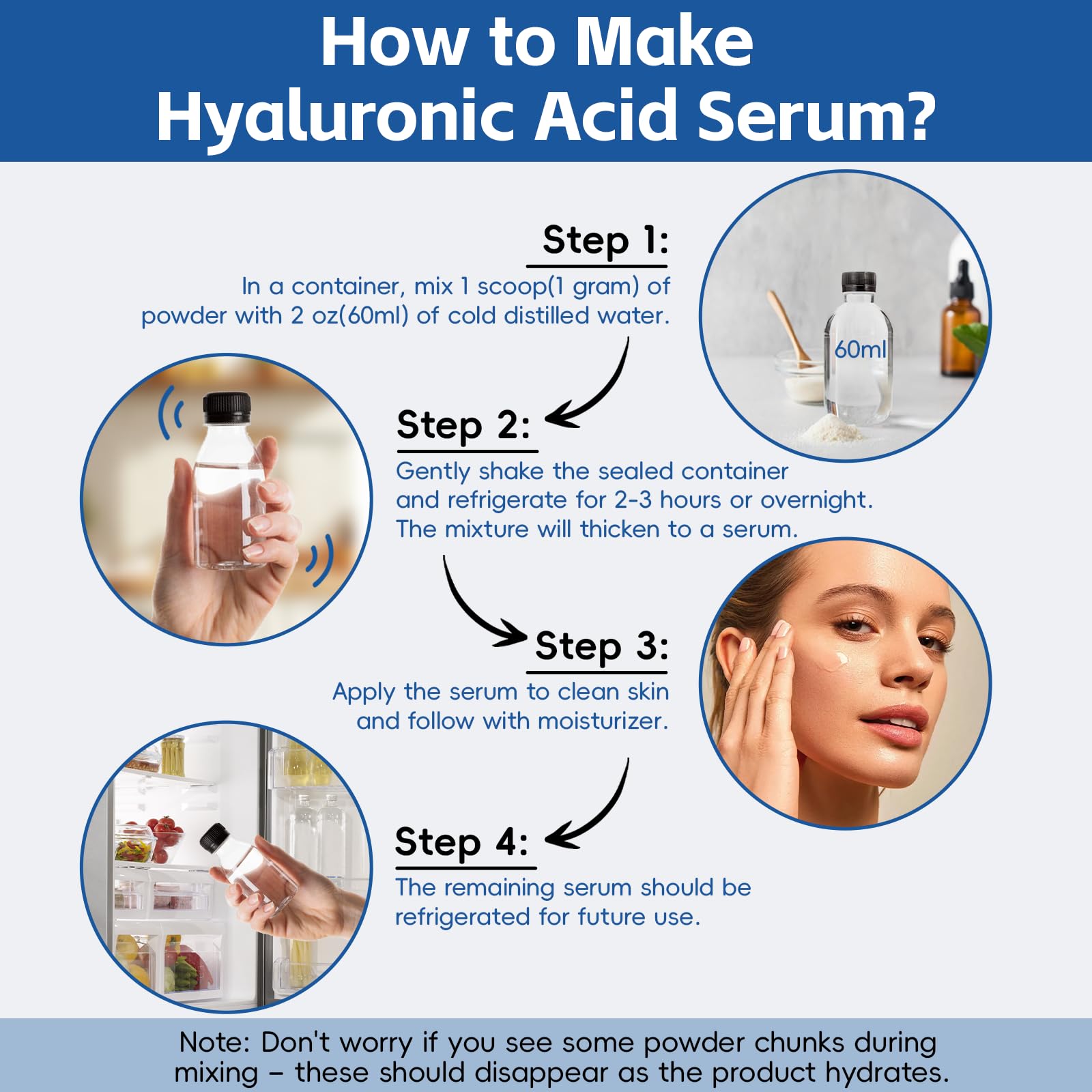 DIY serum visual with Arofum HA powder