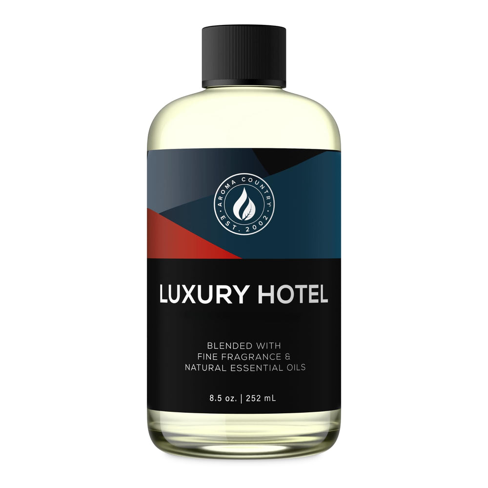 Aroma Country Ritzy Luxury Hotel Diffuser Oil bottle with Gardenia & Amber, 8.5 oz