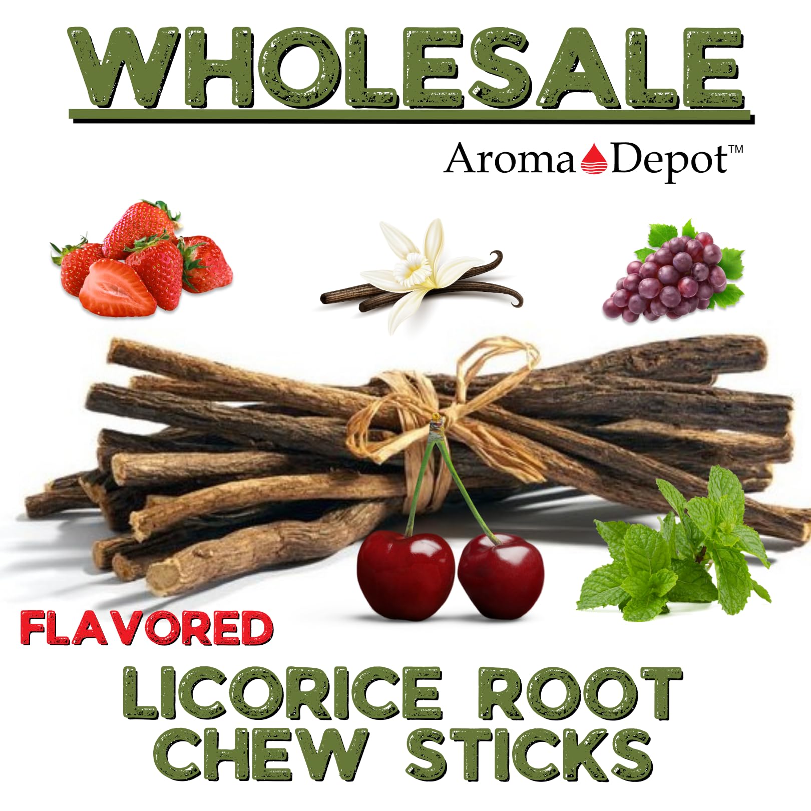 Bagged licorice root chew sticks for on-the-go freshness