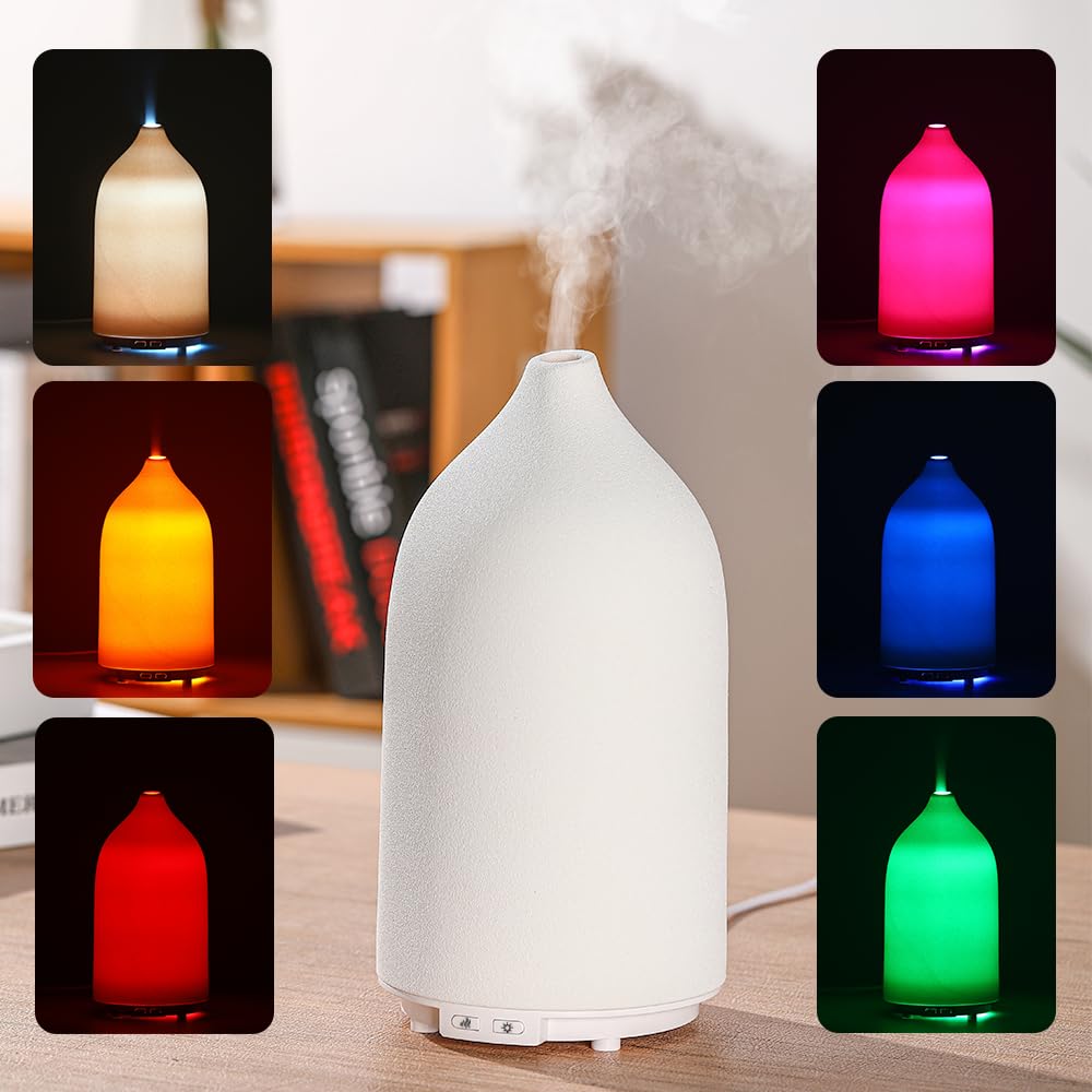 7-color LED light modes on diffuser