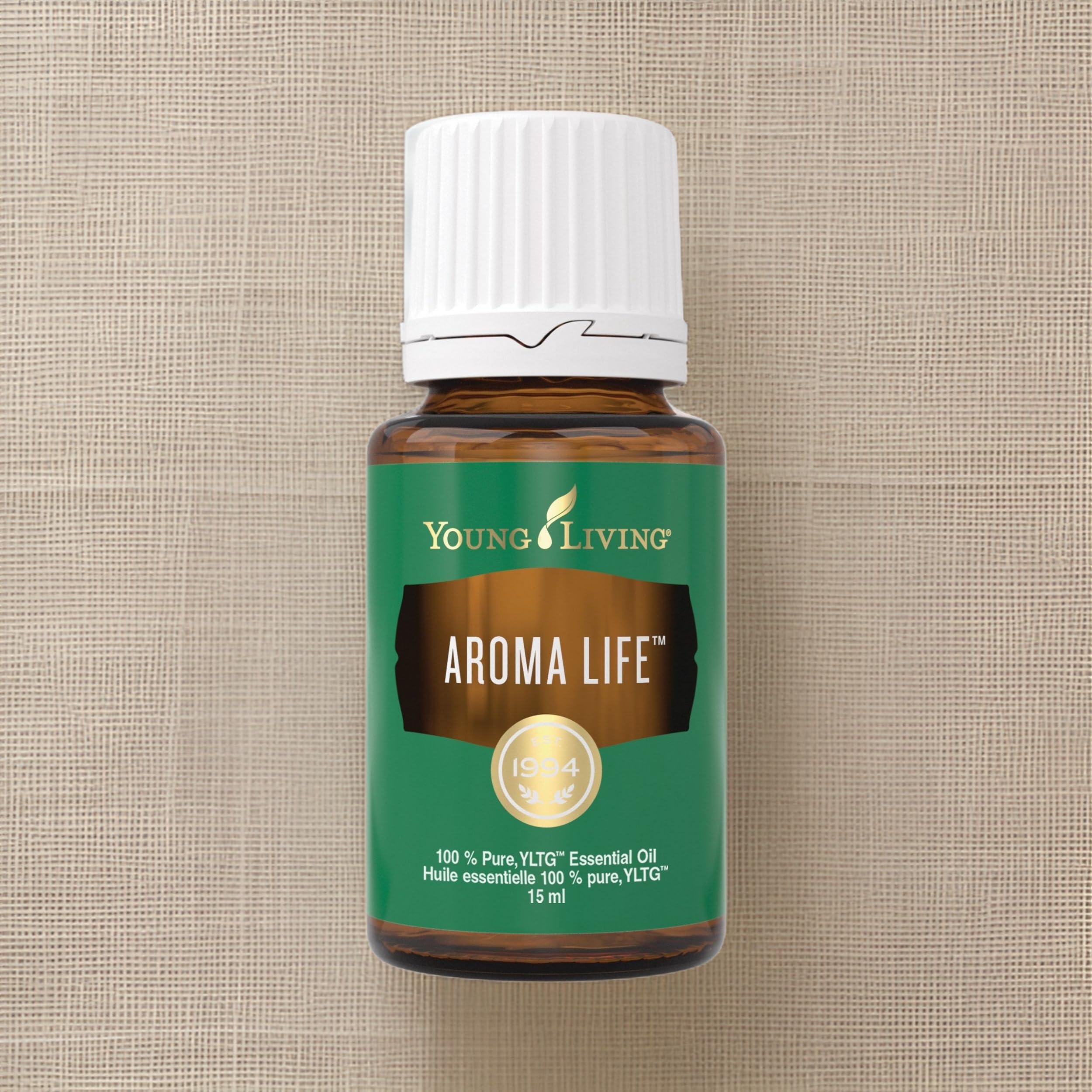 Close-up of Aroma Life product label
