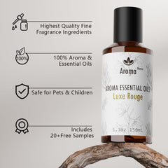Aroma Manor Luxe Rouge base-notes image emphasizes ambergris and musk for lasting depth.