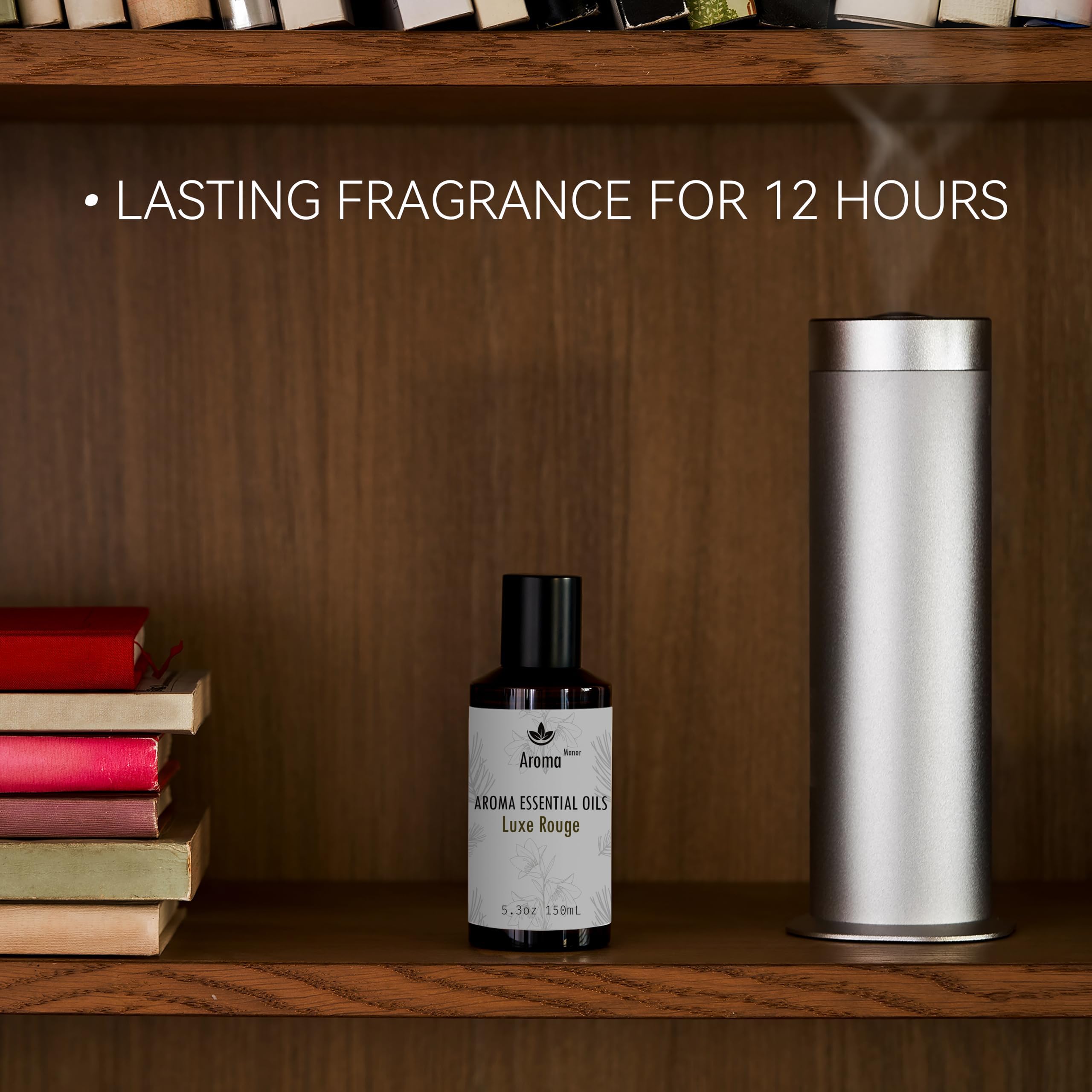 Aroma Manor Luxe Rouge packaging close-up highlights premium quality and craftsmanship.