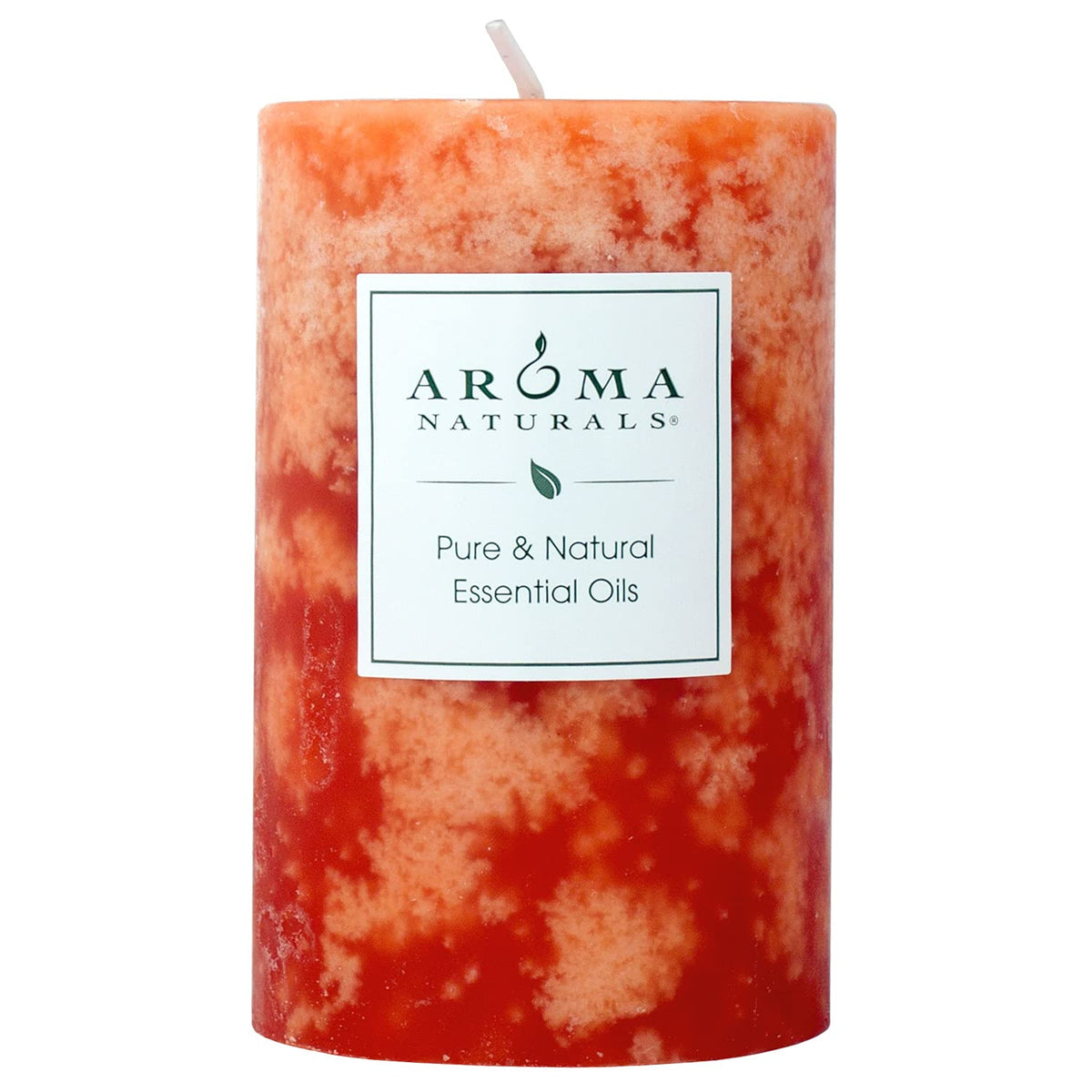 Orange and Cedar scented pillar candle 2.5x4 inch - Aroma Naturals