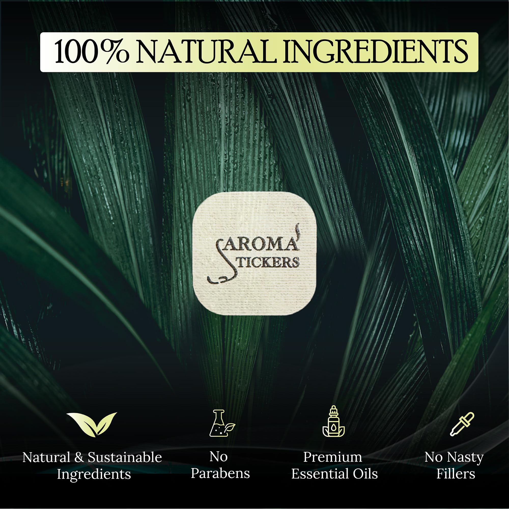 Natural ingredients icons and product branding