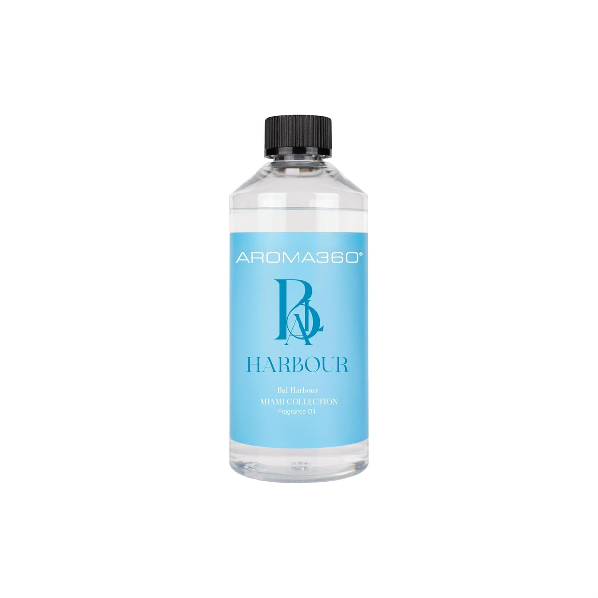 Aroma360 Bal Harbor fragrance oil bottle for diffuser, delivering luxury ambiance.