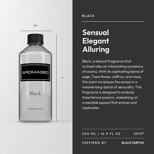 Aroma360 Black Diffuser Oil Diffuser in room creating calming ambience