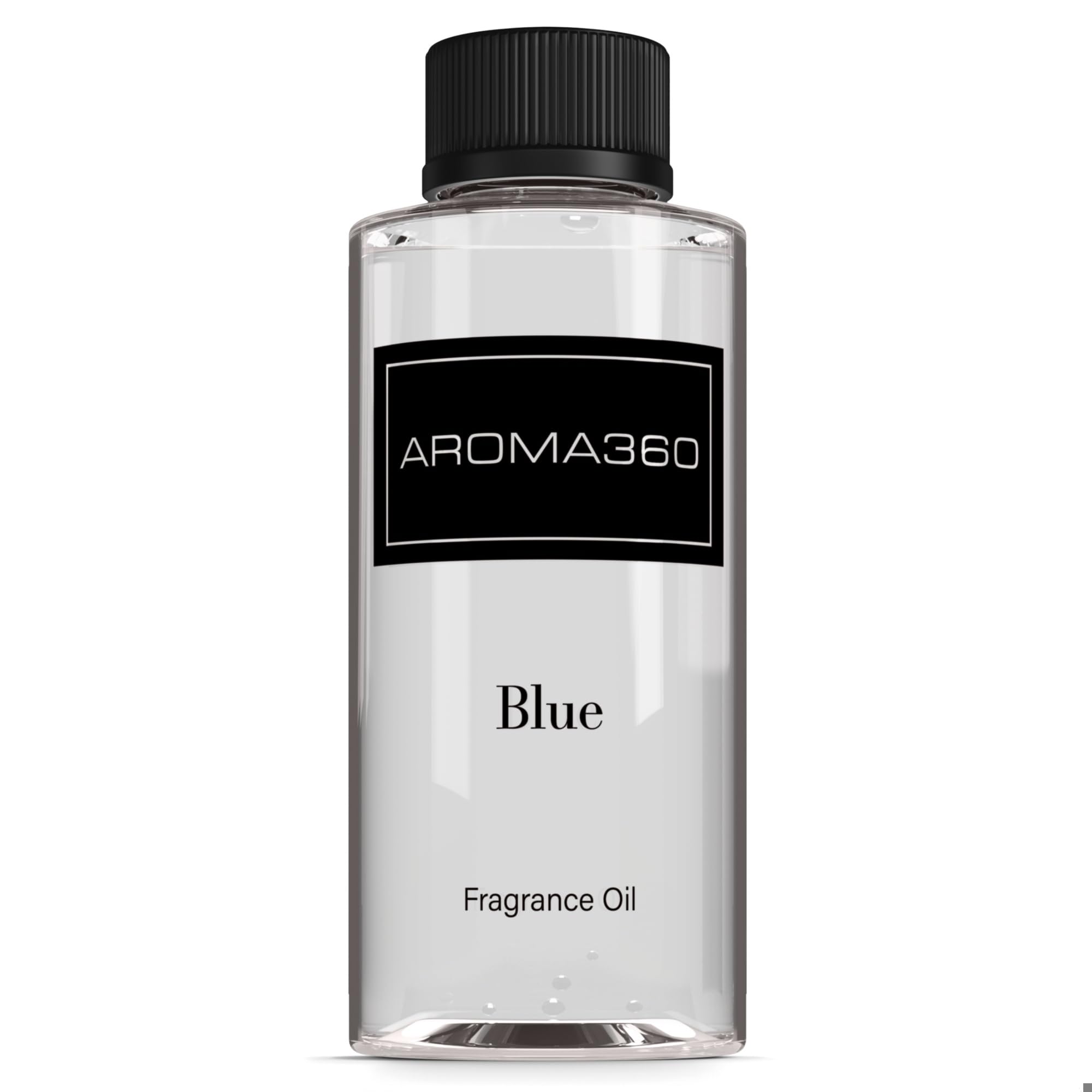 Aroma360 Blue Diffuser Oil Blend bottle pour for lasting ambiance