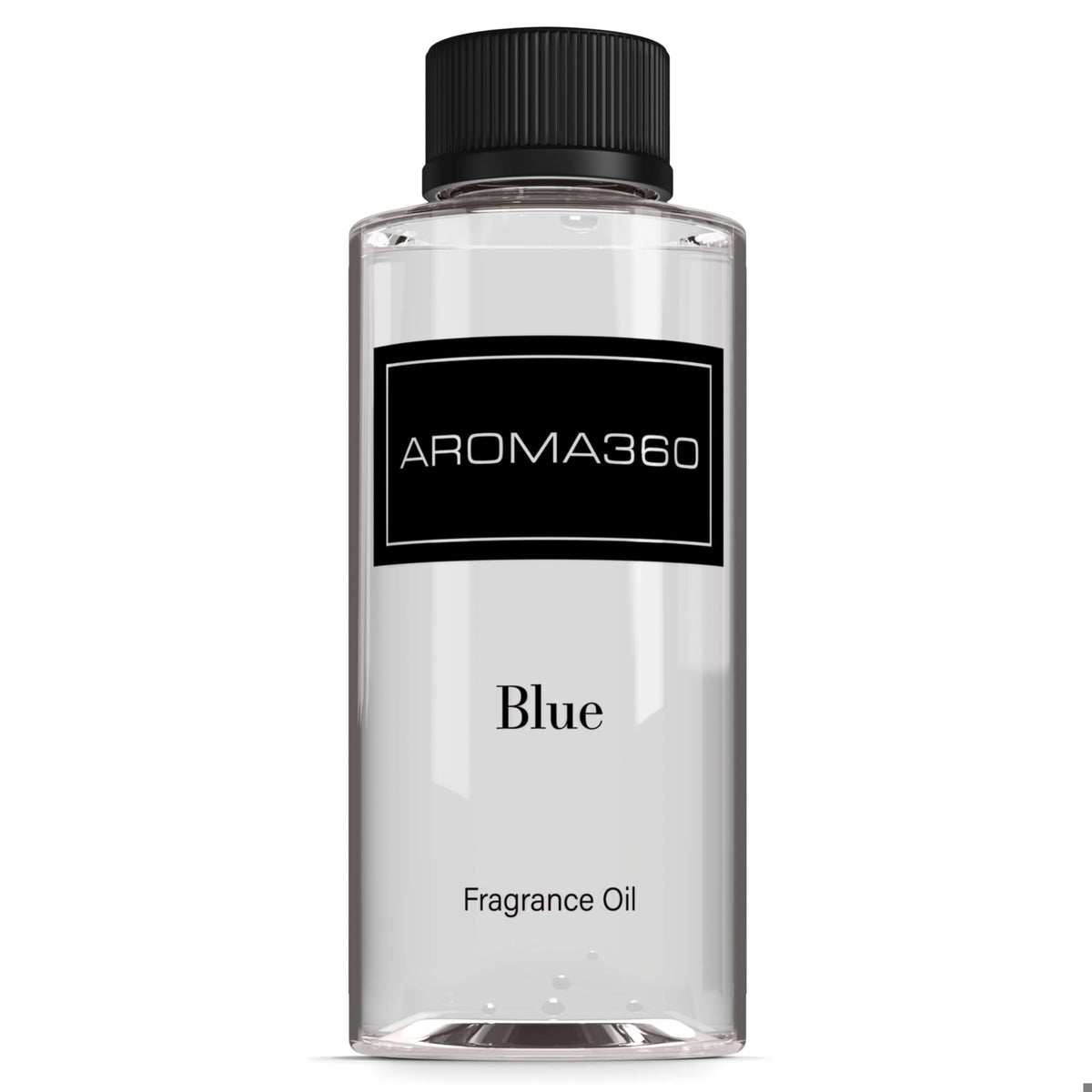 Aroma360 Blue Diffuser Oil Blend bottle pour for lasting ambiance