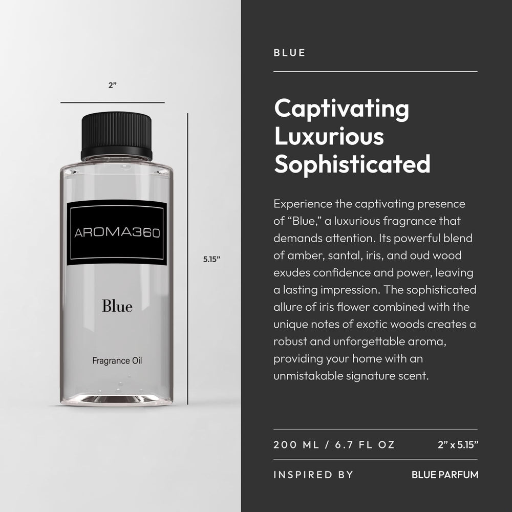 Aroma360 Blue Diffuser Oil setup in living room creating inviting atmosphere