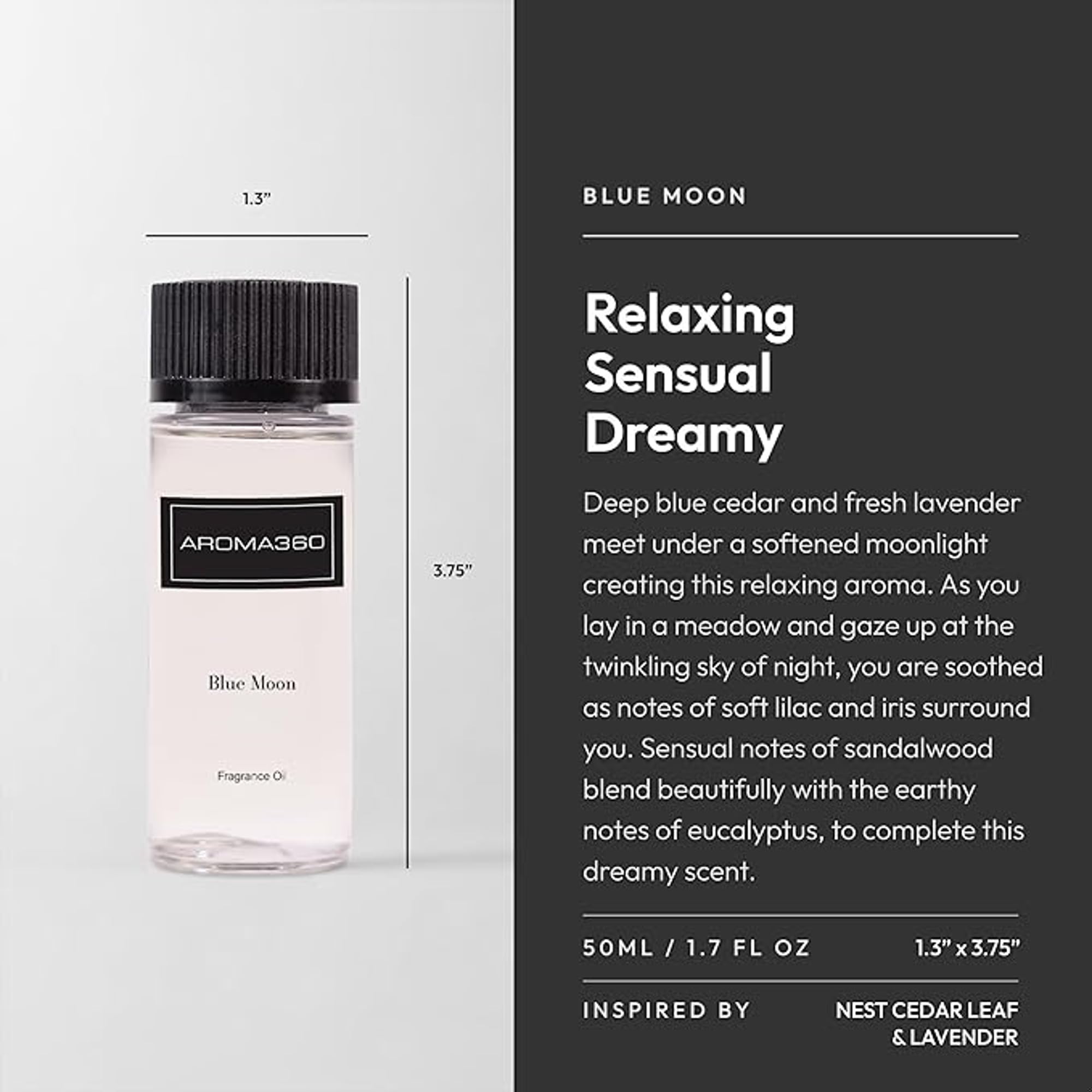 Aroma360 Blue diffuser setup fills a room with iris and oud