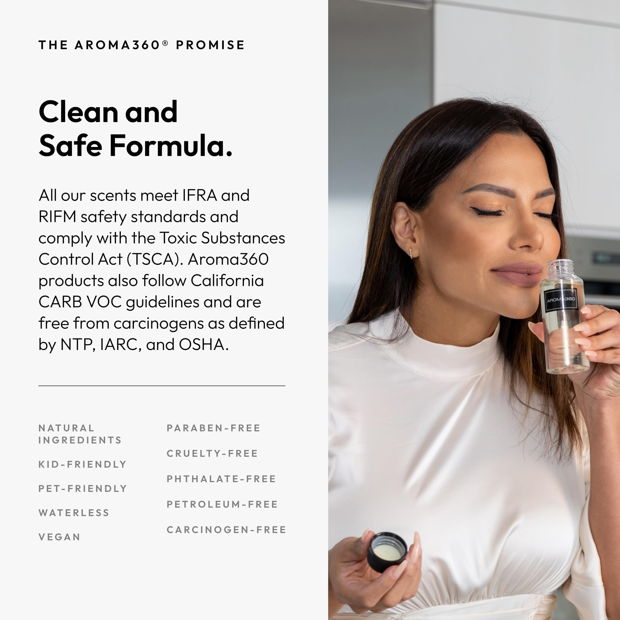 Aroma360 Blue iris note detail evokes luxurious sophistication