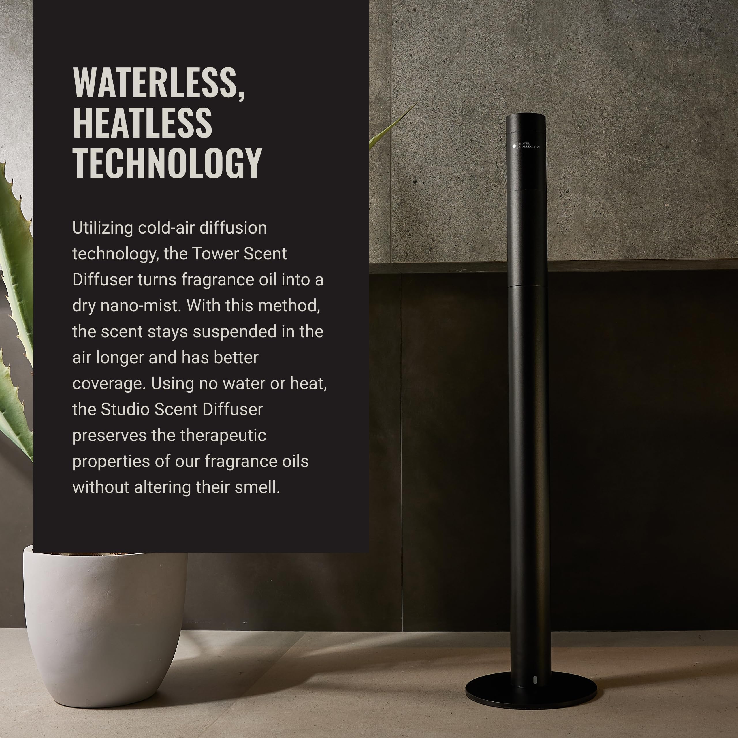 Aroma360 Compact Diffuser on a clean desk demonstrates space-saving appeal.