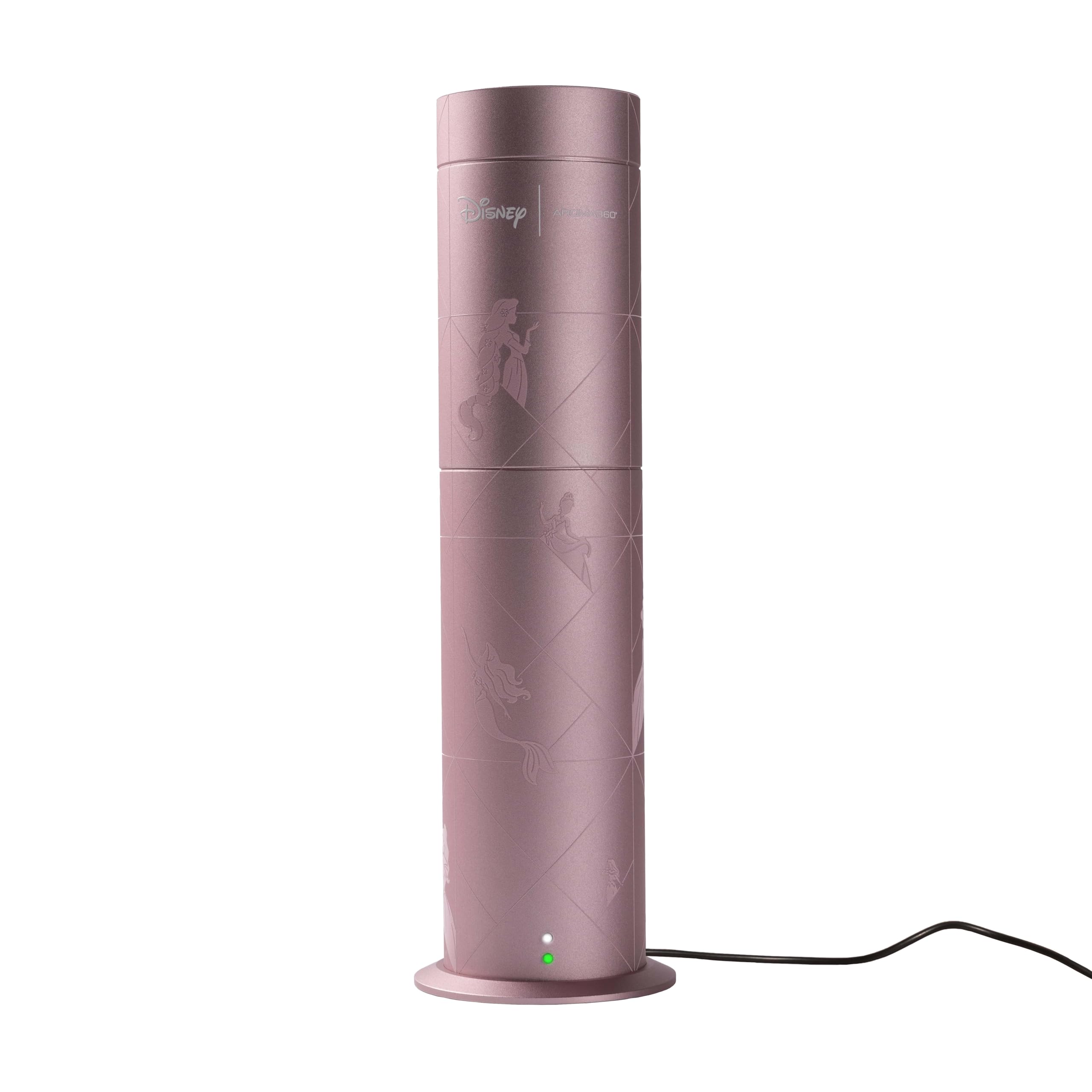 Compact aluminum scent diffuser in modern home setting